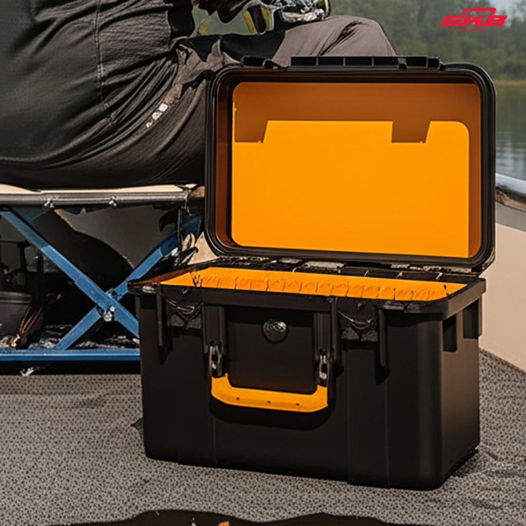 SKB iSeries Deep Lure Case 32 Adjustable Compartment Secure Fishing Box, 1610-10