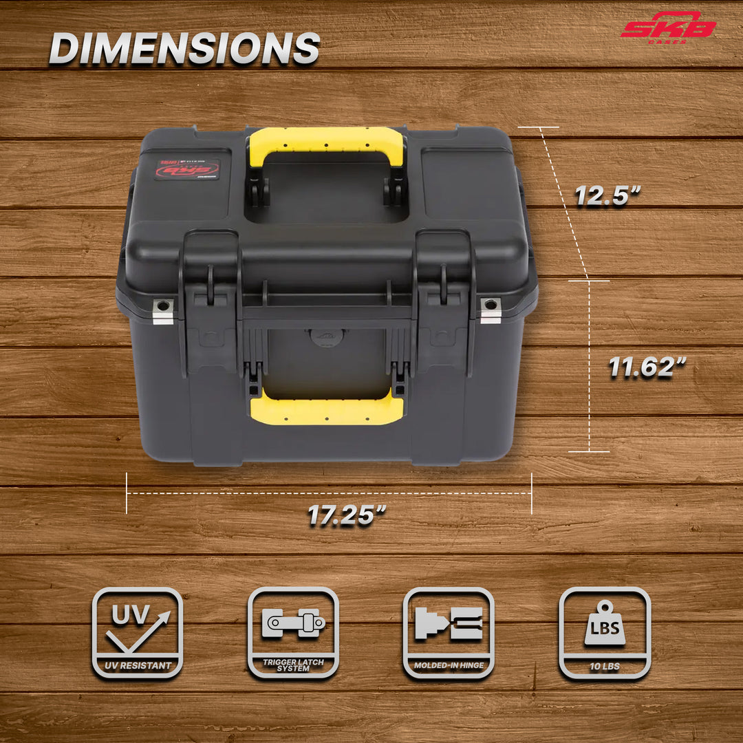 SKB iSeries Deep Lure Case 32 Adjustable Compartment Secure Fishing Box, 1610-10