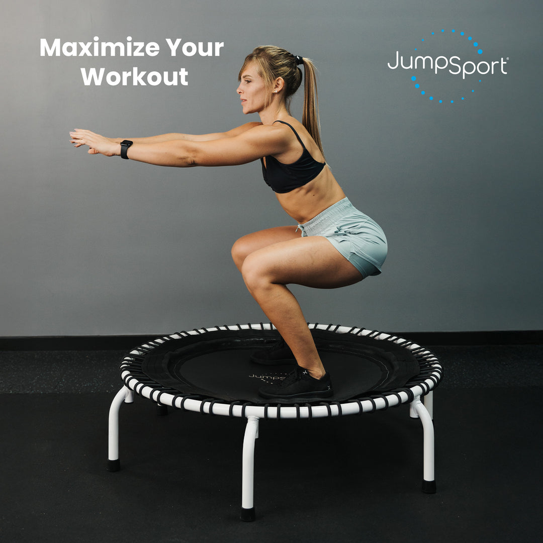 JumpSport 44 Inch PRO Workout Rebounder for Adults 44" Fitness Trampoline, Black