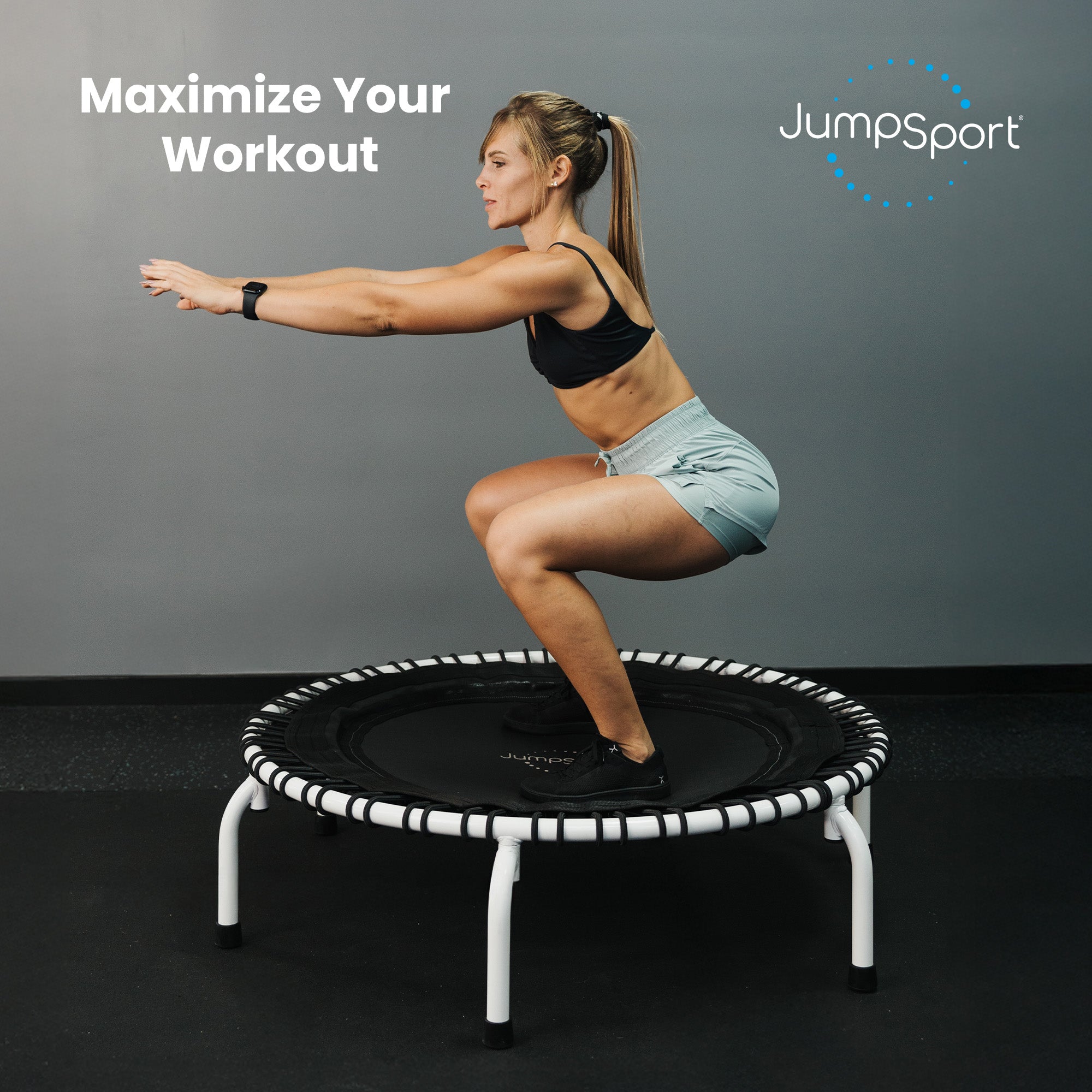 JumpSport 44 Inch PRO Workout Rebounder for Adults Fitness Trampoline(Open Box) - VMInnovations