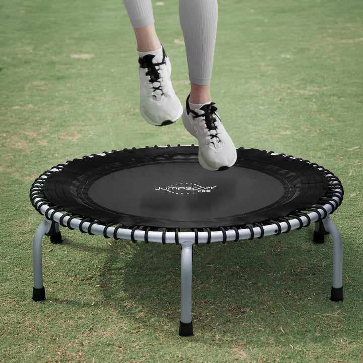JumpSport 44 Inch PRO Workout Rebounder for Adults 44" Fitness Trampoline, Black