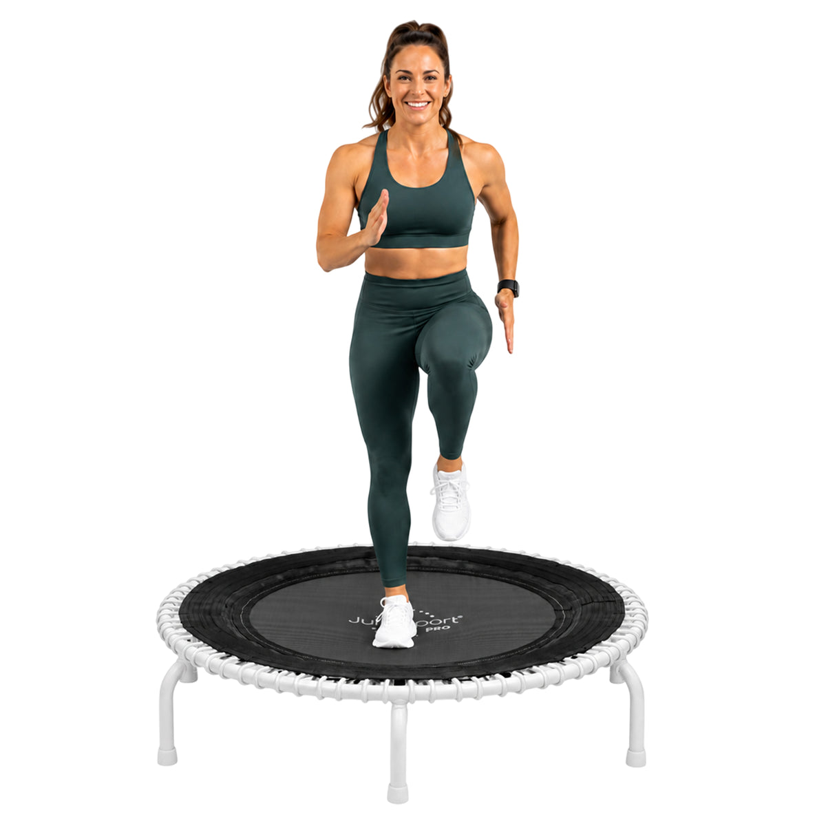 JumpSport 44 Inch PRO Workout Rebounder for Adults 44" Fitness Trampoline, Black