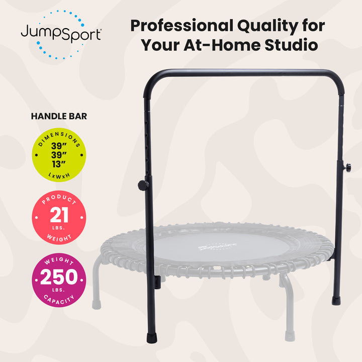 JumpSport Handle Bar for Arched Leg Fitness Trampolines, Trampoline Not Included