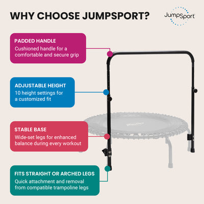 Handle Bar for Arched Leg Fitness Trampolines, Trampoline Not Included (Used)