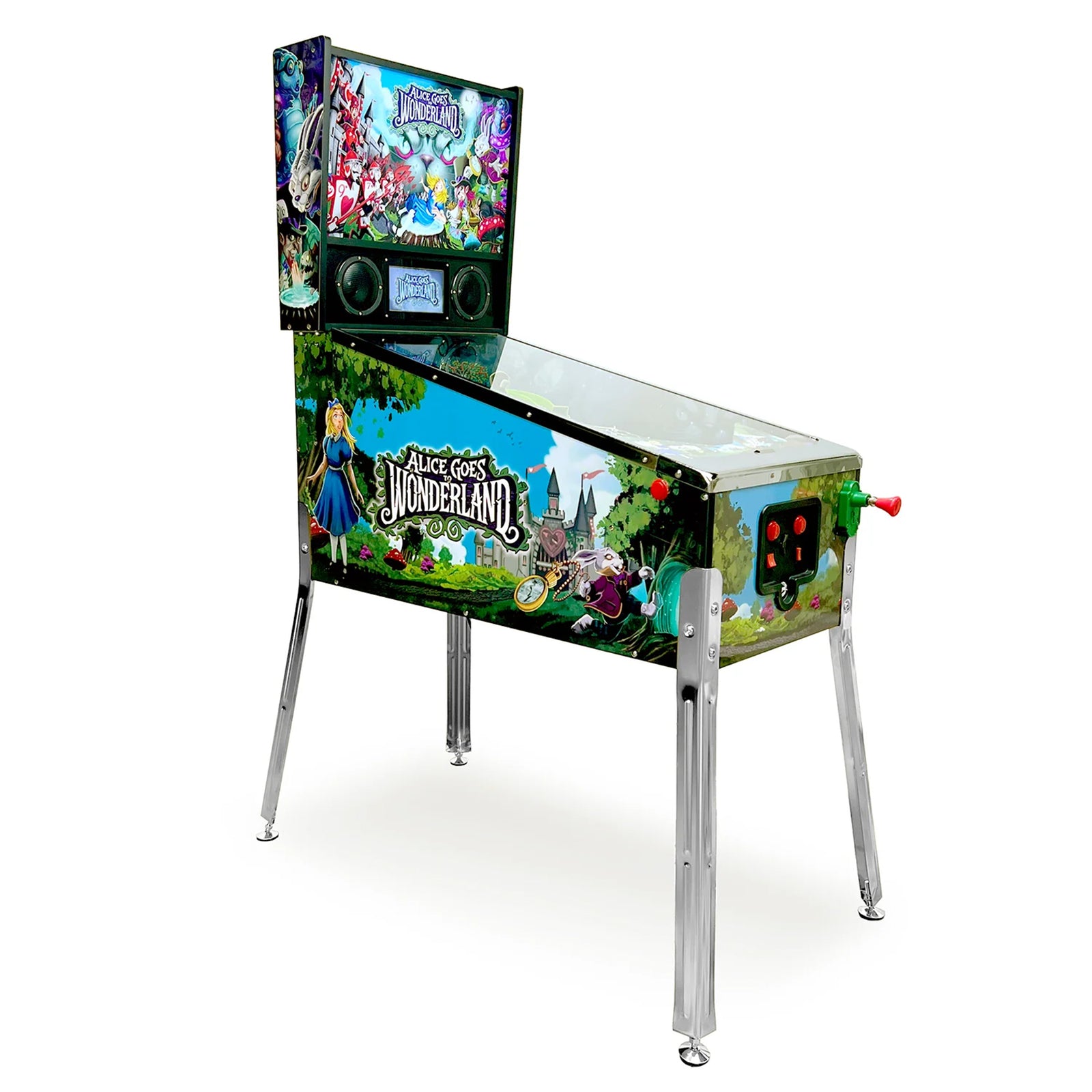 Wonderland Amusements Alice Goes to Wonderland Pinball Machine with LED Lighting - VMInnovations
