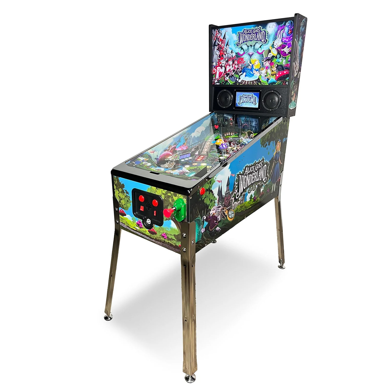 Wonderland Amusements Alice Goes to Wonderland Pinball Machine with LED Lighting - VMInnovations