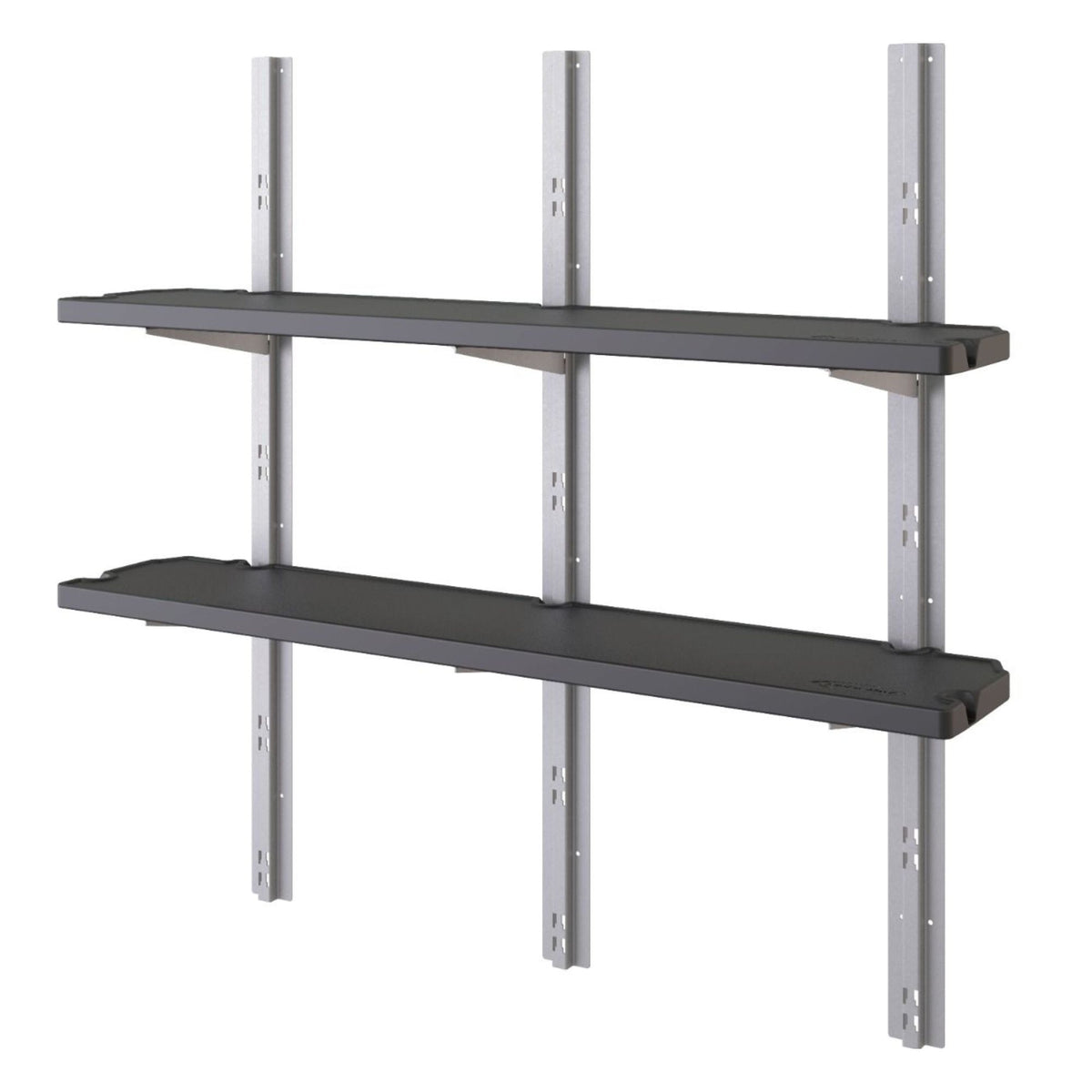 Suncast Vertical Shed 8 Shelf Kit Space Saving Wall Mount Outdoor Storage, Black