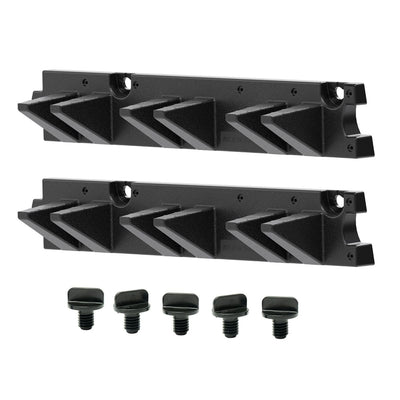 Suncast 4 Pack Long Handle Garage Wall Tool Organizer, Resin Storage Rack, Black