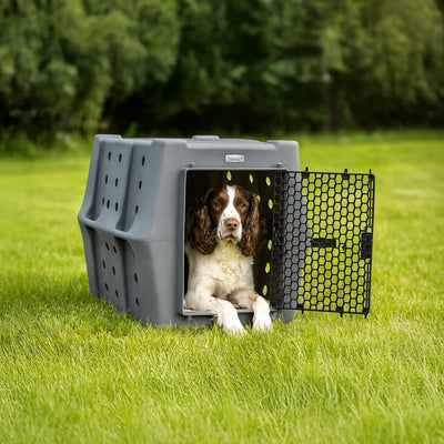 Dakota 283 Canine Rough and Tough Economy Pet Kennel, Intermediate, Dark Granite - VMInnovations