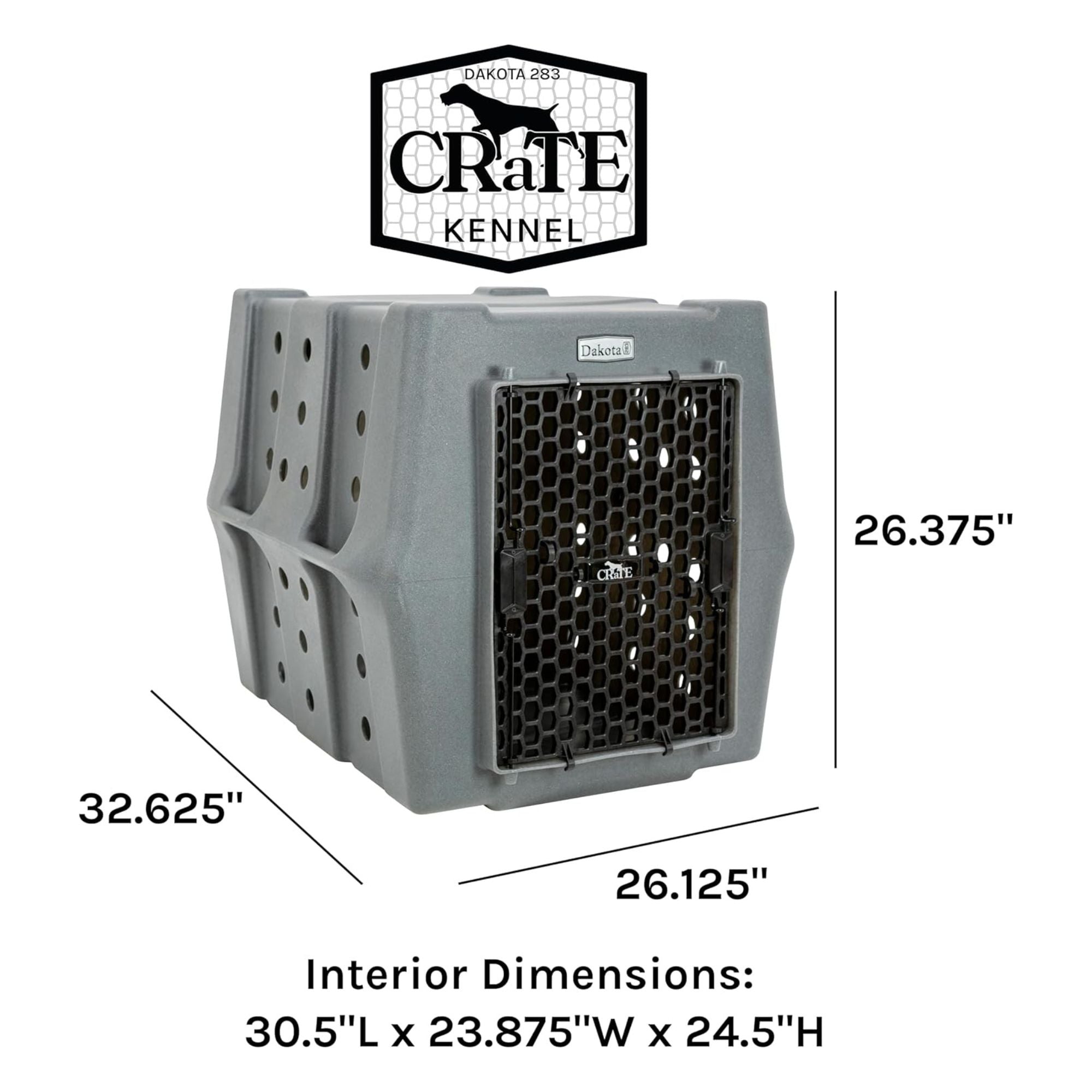 Dakota 283 Canine Rough and Tough Economy Pet Kennel, Intermediate, Olive - VMInnovations