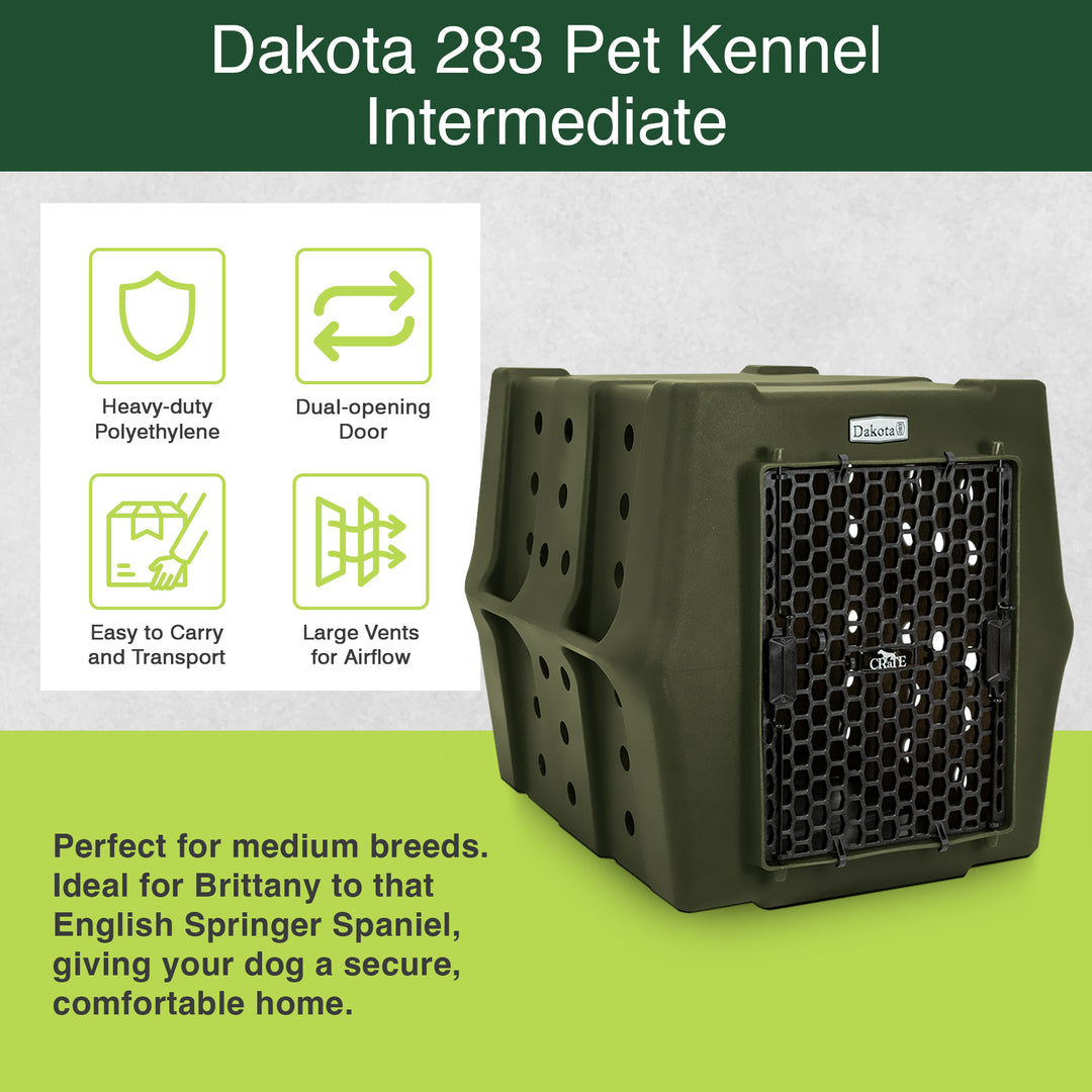 Dakota 283 Canine Rough and Tough Economy Pet Kennel, Intermediate (Open Box)