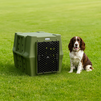 Dakota 283 Canine Rough and Tough Economy Pet Kennel, Intermediate, Olive - VMInnovations