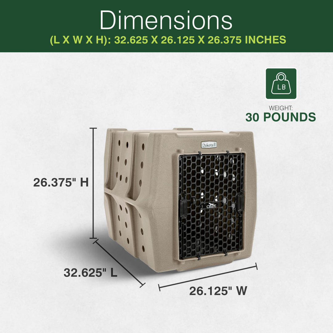 Dakota 283 Canine Rough and Tough Economy Pet Kennel, Intermediate, Sandstone