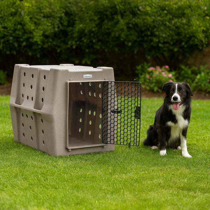Dakota 283 Canine Rough and Tough Economy Pet Kennel, Intermediate, Sandstone