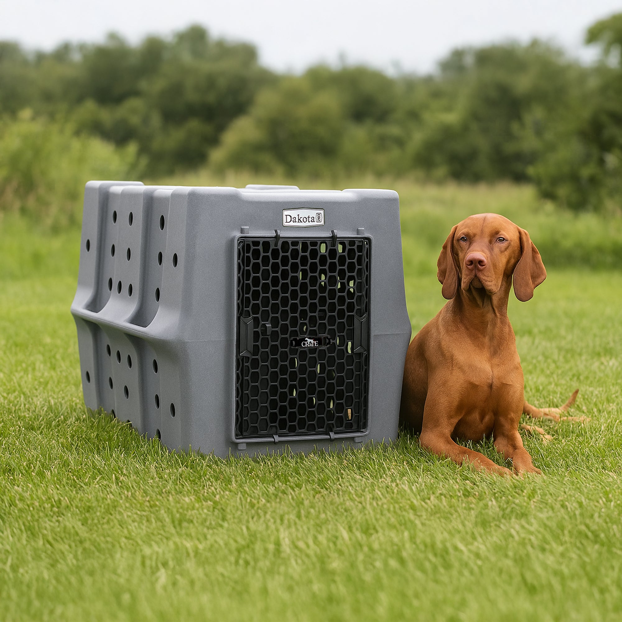 Dakota 283 Canine Rough and Tough Economy Pet Kennel, Large, Dark Granite (Used)