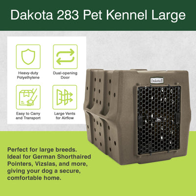 Dakota 283 Canine Rough and Tough Economy Pet Kennel, Large (Open Box) - VMInnovations