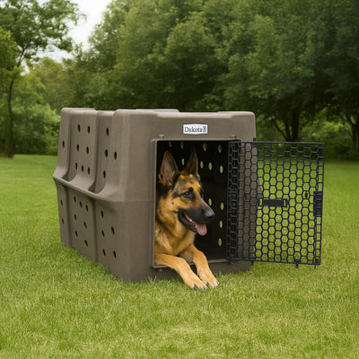 Dakota 283 Canine Rough and Tough Economy Pet Kennel, Large, Coyote Granite - VMInnovations