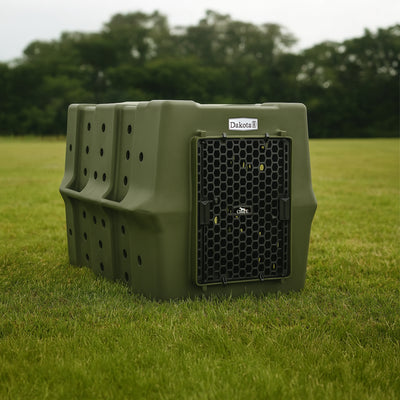 Dakota 283 Canine Rough and Tough Economy Kennel, Pet Crate, Large, Olive (Used) - VMInnovations