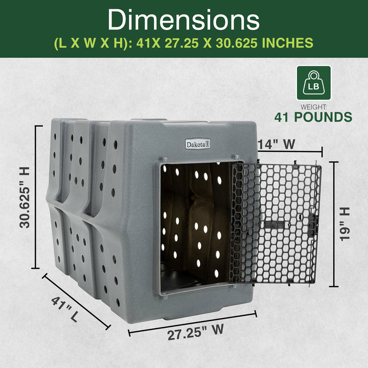 Dakota 283 Canine Rough & Tough Economy Pet Kennel, X-Large, Dark Granite (Used) - VMInnovations