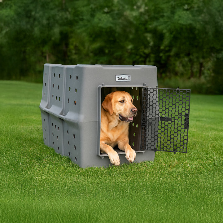 Dakota 283 Canine Rough & Tough Economy Pet Kennel, X-Large, Dark Granite (Used) - VMInnovations