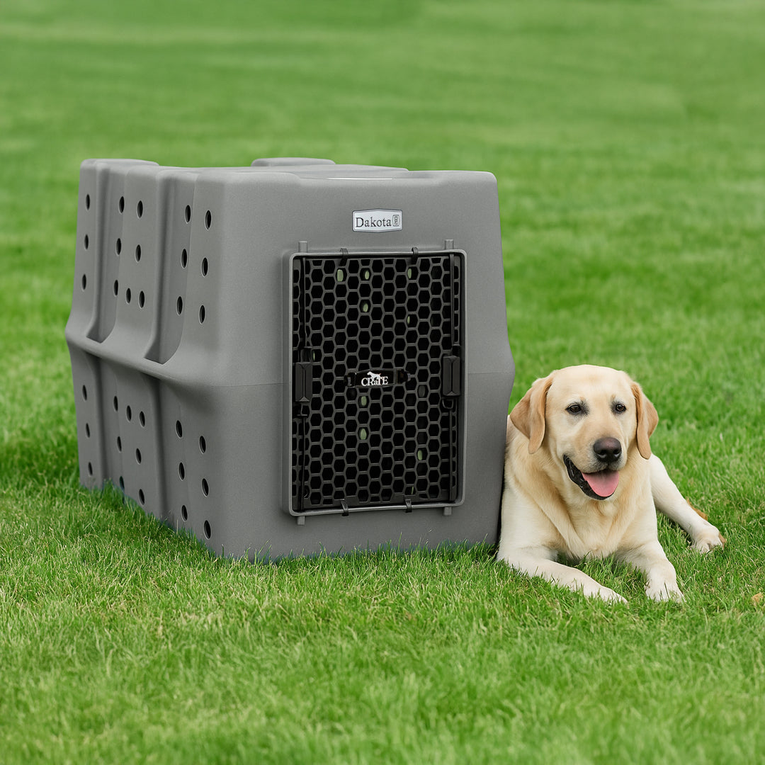 Dakota 283 Canine Rough & Tough Economy Pet Kennel, X-Large, Dark Granite (Used) - VMInnovations