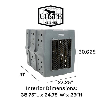 Dakota 283 Canine Rough and Tough Economy Kennel, Pet Crate, X-Large, Olive (For Parts)