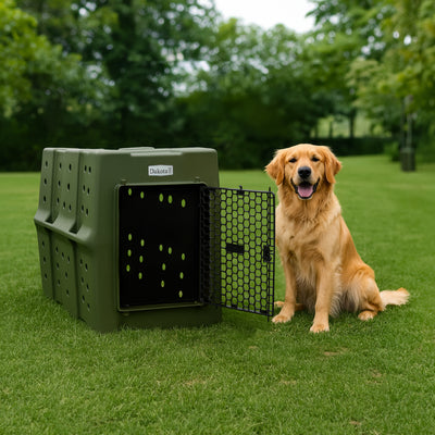 Dakota 283 Canine Rough and Tough Economy Kennel, Pet Crate, X-Large, Olive (For Parts)
