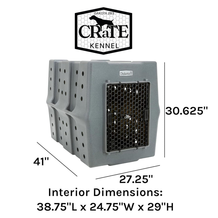 Dakota 283 Canine Rough and Tough Economy Kennel, XL Pet Crate Orange (Open Box)