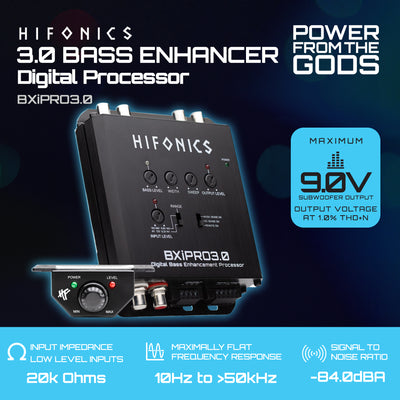 Hifonics BXIPRO3.0 Bass Enhancer, Digital Processor, Dash Mount Remote Control - VMInnovations
