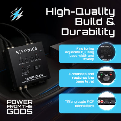 Hifonics BXIPRO3.0 Bass Enhancer, Digital Processor, Dash Mount Remote Control - VMInnovations
