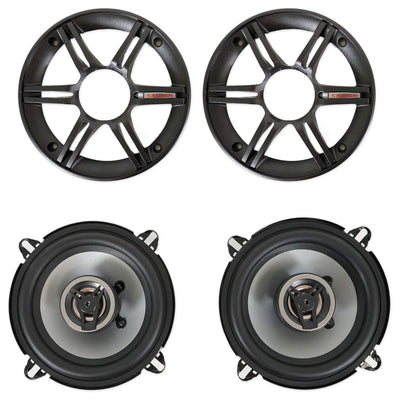 Crunch 5.25" Coaxial Speaker Set, Full-Range Audio Upgrade for Vehicle Stereo - VMInnovations