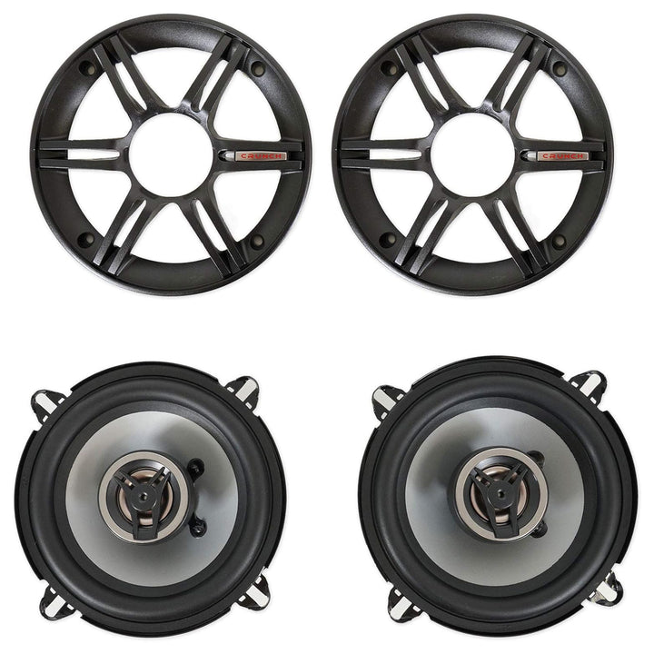 Crunch 5.25" Coaxial Speaker Set, Full-Range Audio Upgrade for Vehicle Stereo