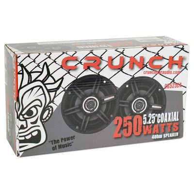 Crunch 5.25" Coaxial Speaker Set, Full-Range Audio Upgrade for Vehicle Stereo - VMInnovations
