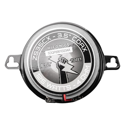 Hifonics Zeus ZS35CX 3.5 Inch 2 Way 125W Car Audio Coaxial Speakers, Pair - VMInnovations