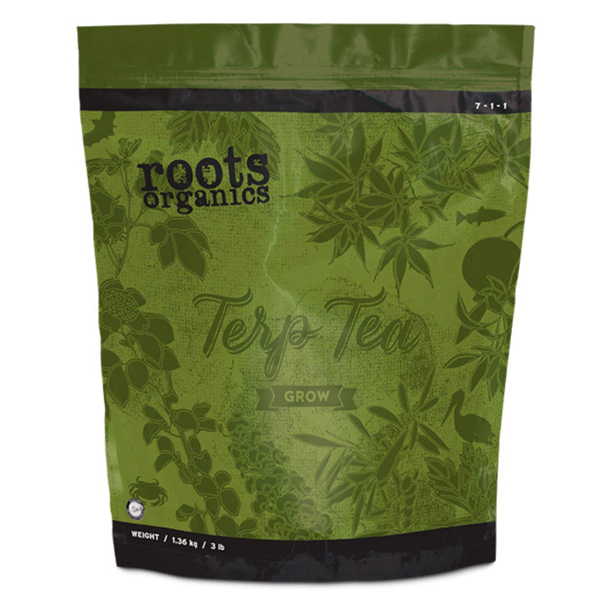 Roots Organics Terp Tea Grow Dry Fertilizer Plant Additive for Gardens, 40 lbs - VMInnovations