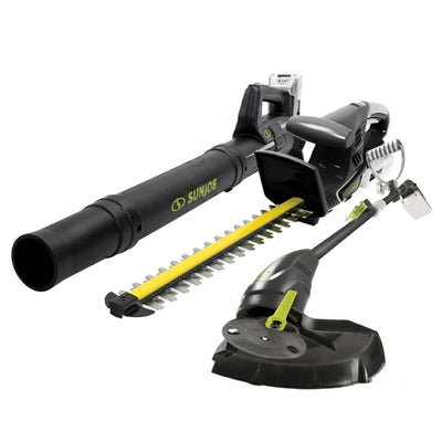Sun Joe IONMAX Cordless Leaf Blower, Grass and Hedge Trimmer Kit, 24V-GT4MAX-LTE
