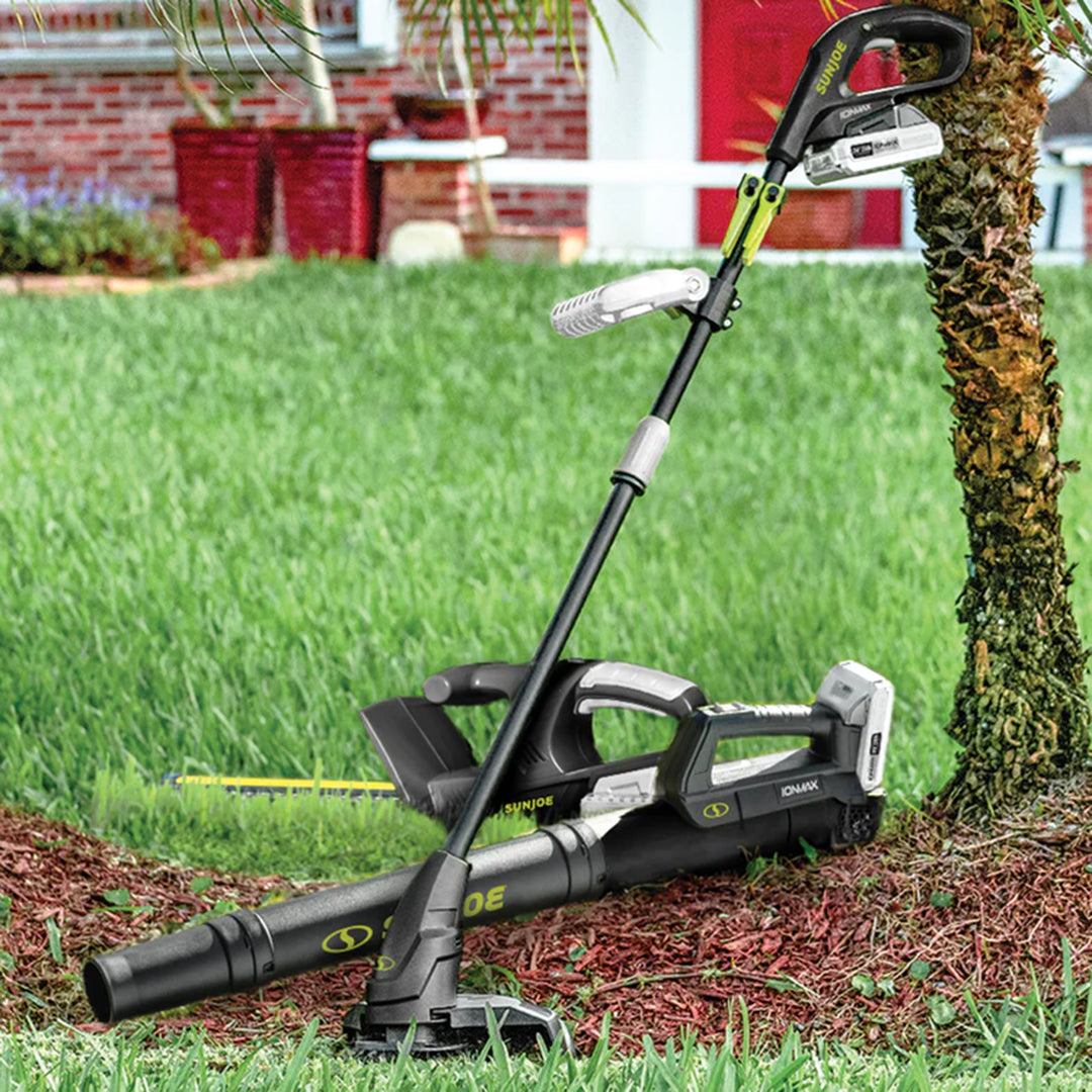 Sun Joe IONMAX Cordless Leaf Blower, Grass and Hedge Trimmer Kit  (Open Box)