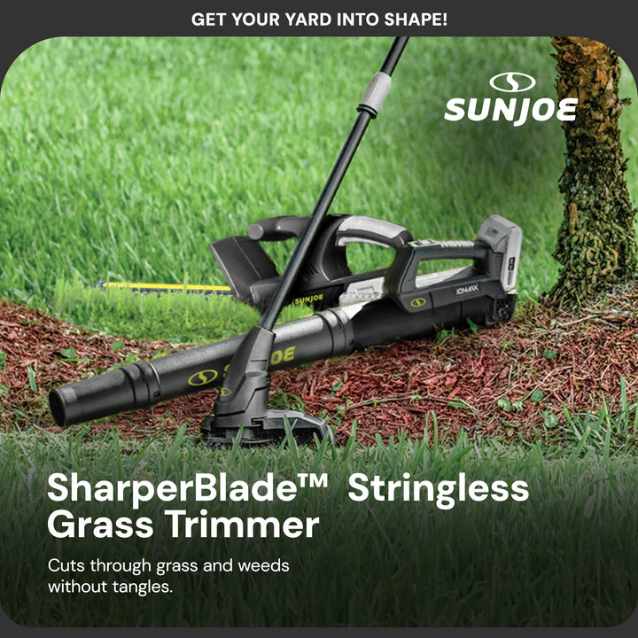Sun Joe IONMAX Cordless Leaf Blower, Grass Trimmer Kit, 24V-GT4MAX-LTE (Used)