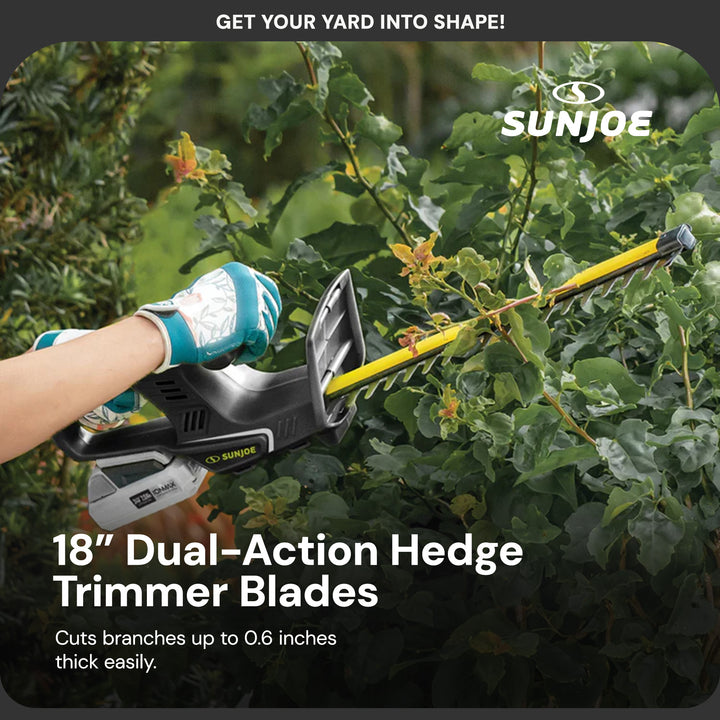 Sun Joe IONMAX Cordless Leaf Blower, Grass and Hedge Trimmer Kit, 24V-GT4MAX-LTE