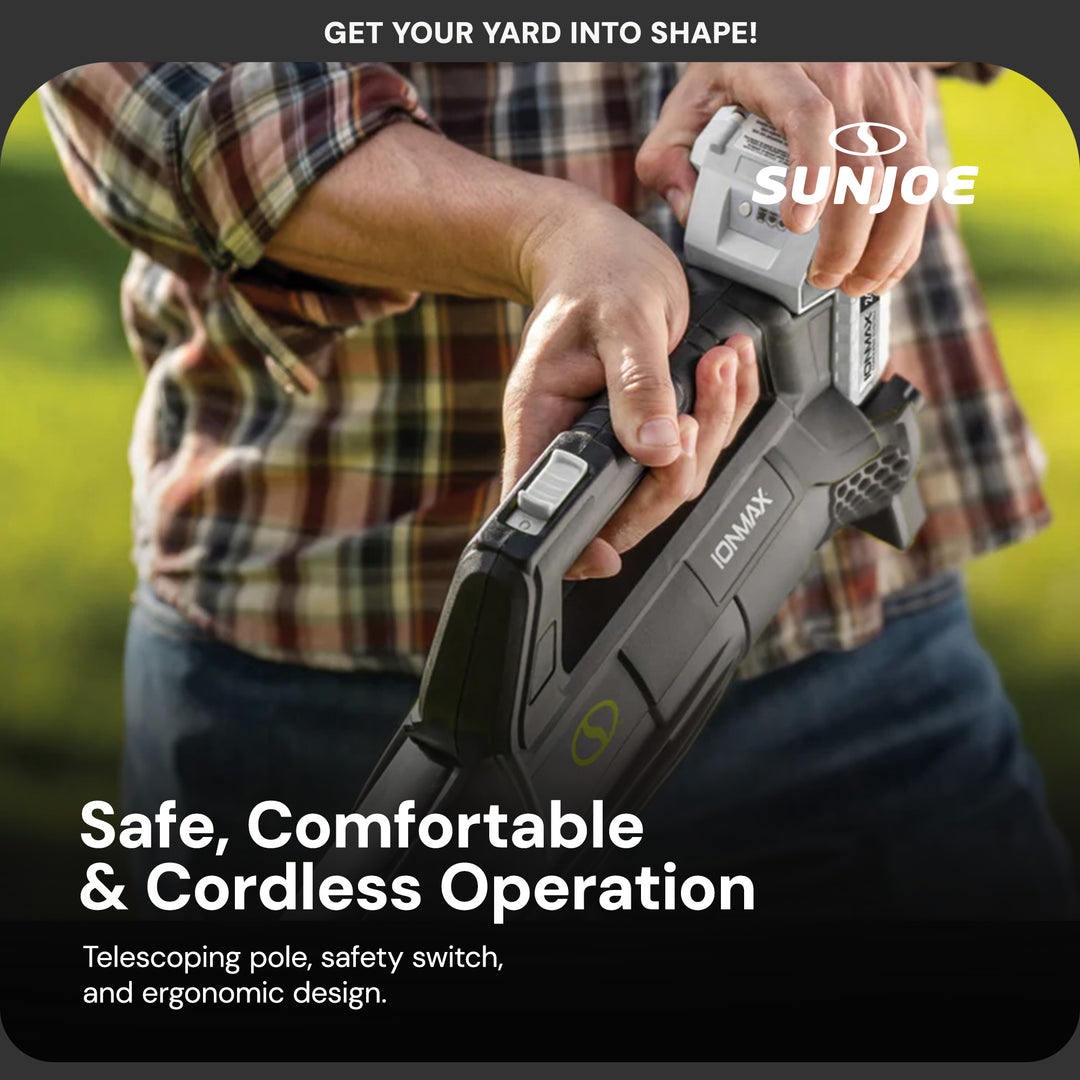 Sun Joe IONMAX Cordless Leaf Blower, Grass and Hedge Trimmer Kit  (Open Box) - VMInnovations