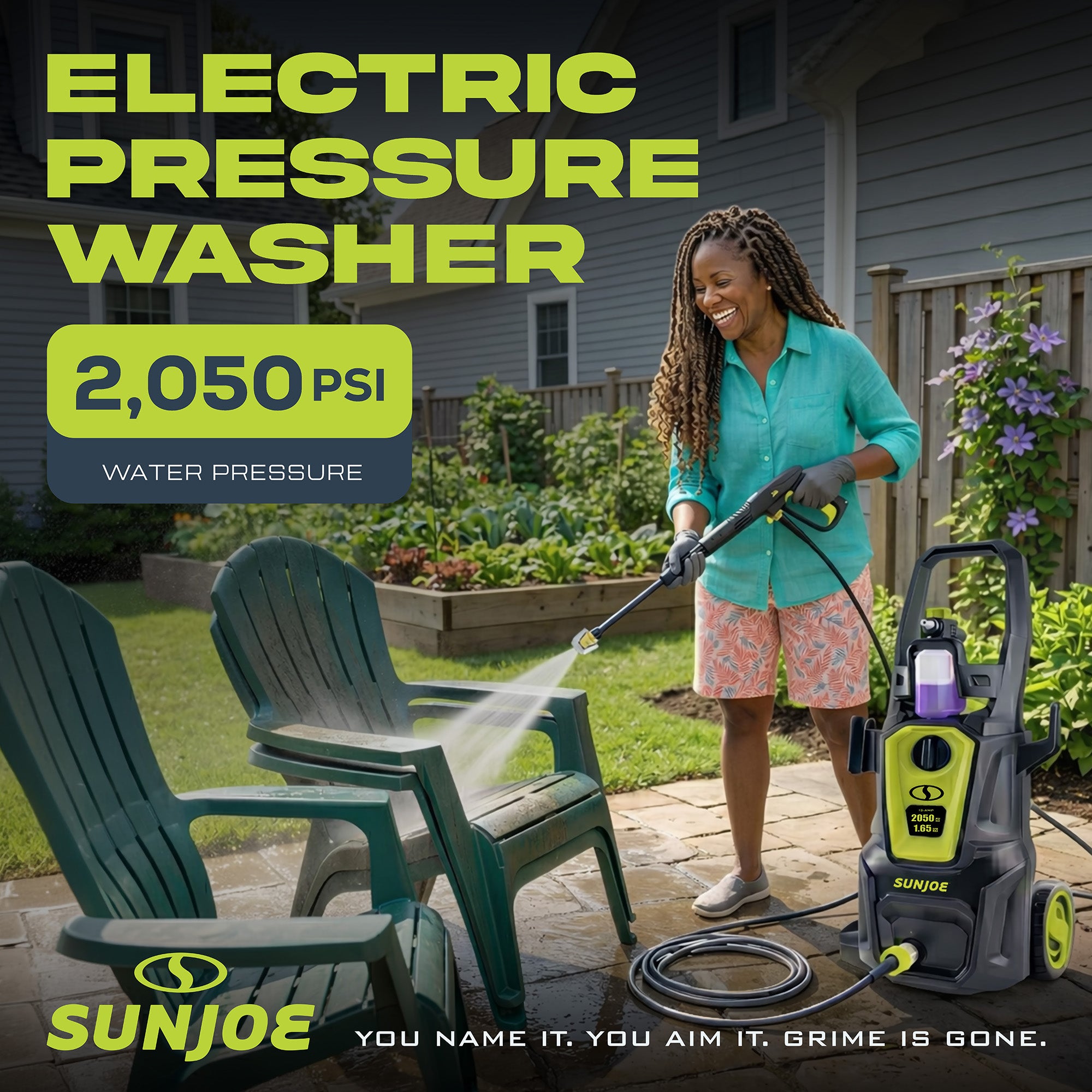 Sun Joe Electric Pressure Washer w/ Extension Wand, SPX2680-MAX, PWMA Certified