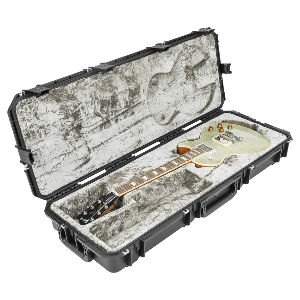 SKB Les Paul Guitar Hard Case w/Plush Interior, TSA Latches & Wheels (Open Box) - VMInnovations