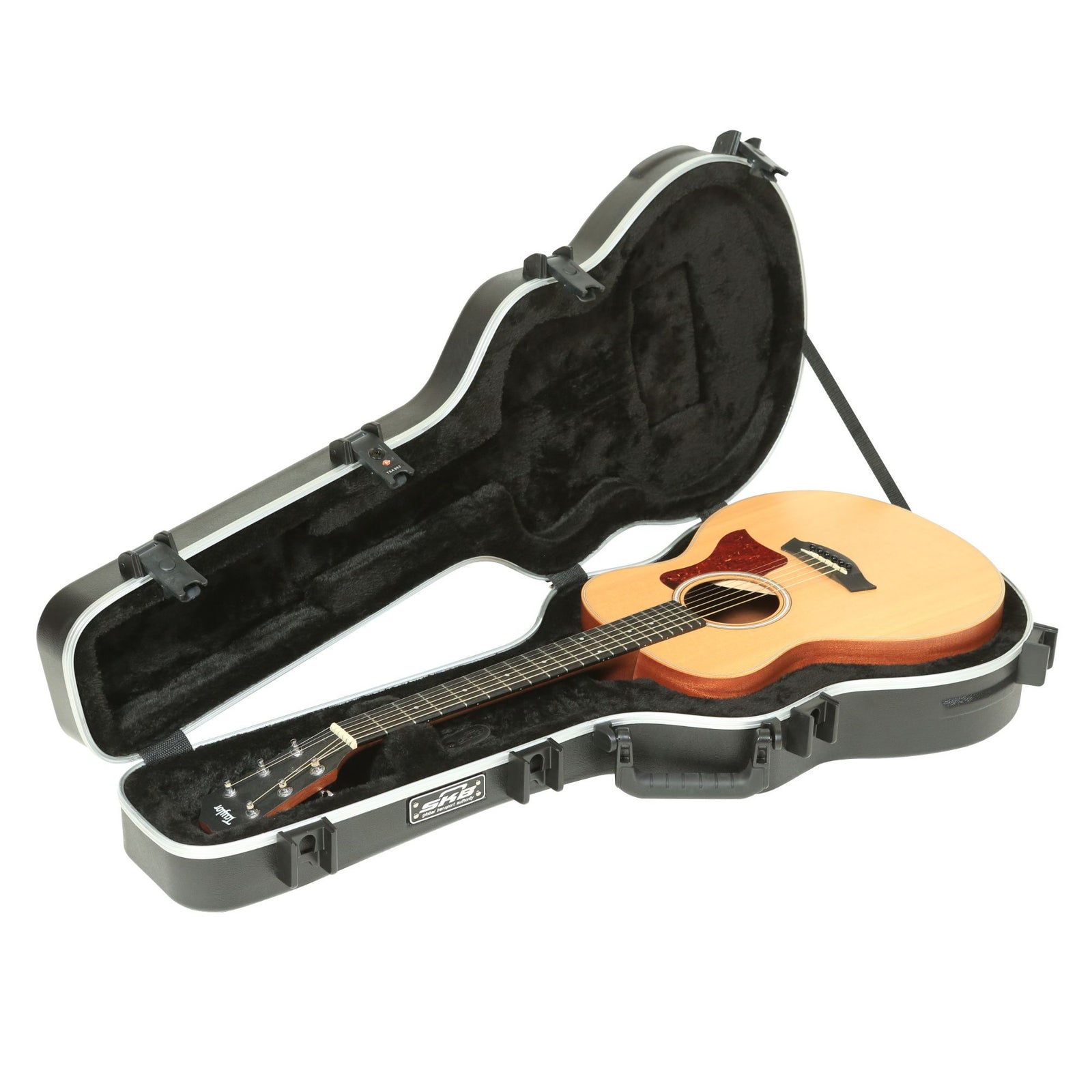 SKB Taylor GS Mini Acoustic Guitar Hard Case, Locks, Handle, Protection, Black - VMInnovations