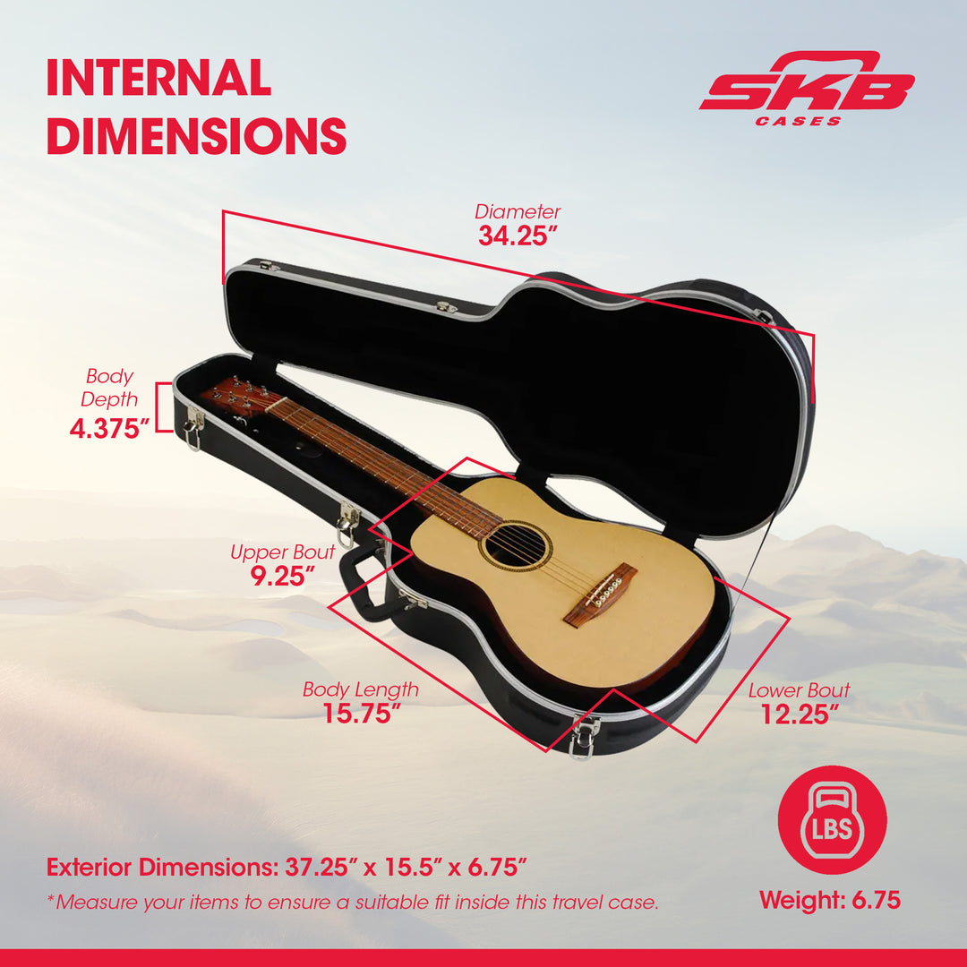 SKB cases Hardshell Guitar Travel Case for Baby Taylor/Martin LXModels(Open Box)
