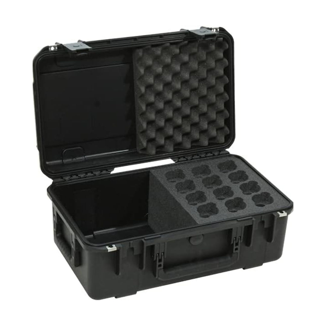 SKB iSeries Microphone Hard Case w/12-Slot Foam Interior Cable Storage(Open Box)