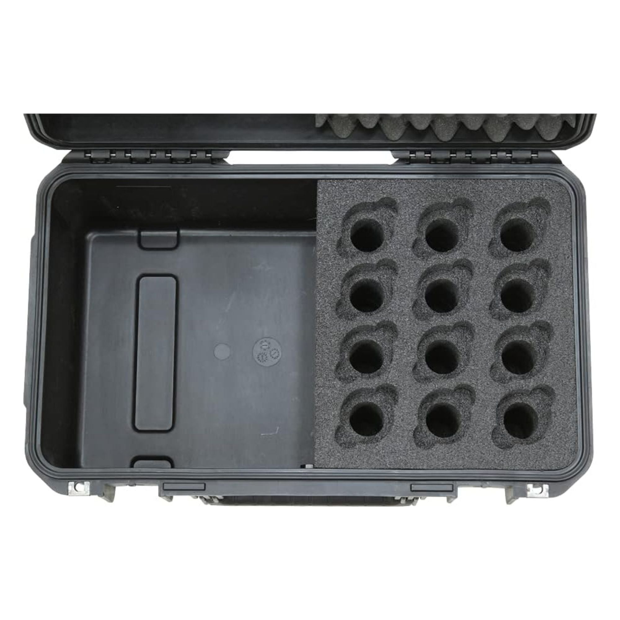 SKB iSeries Microphone Hard Case with 12-Slot Foam Interior and Cable Storage - VMInnovations
