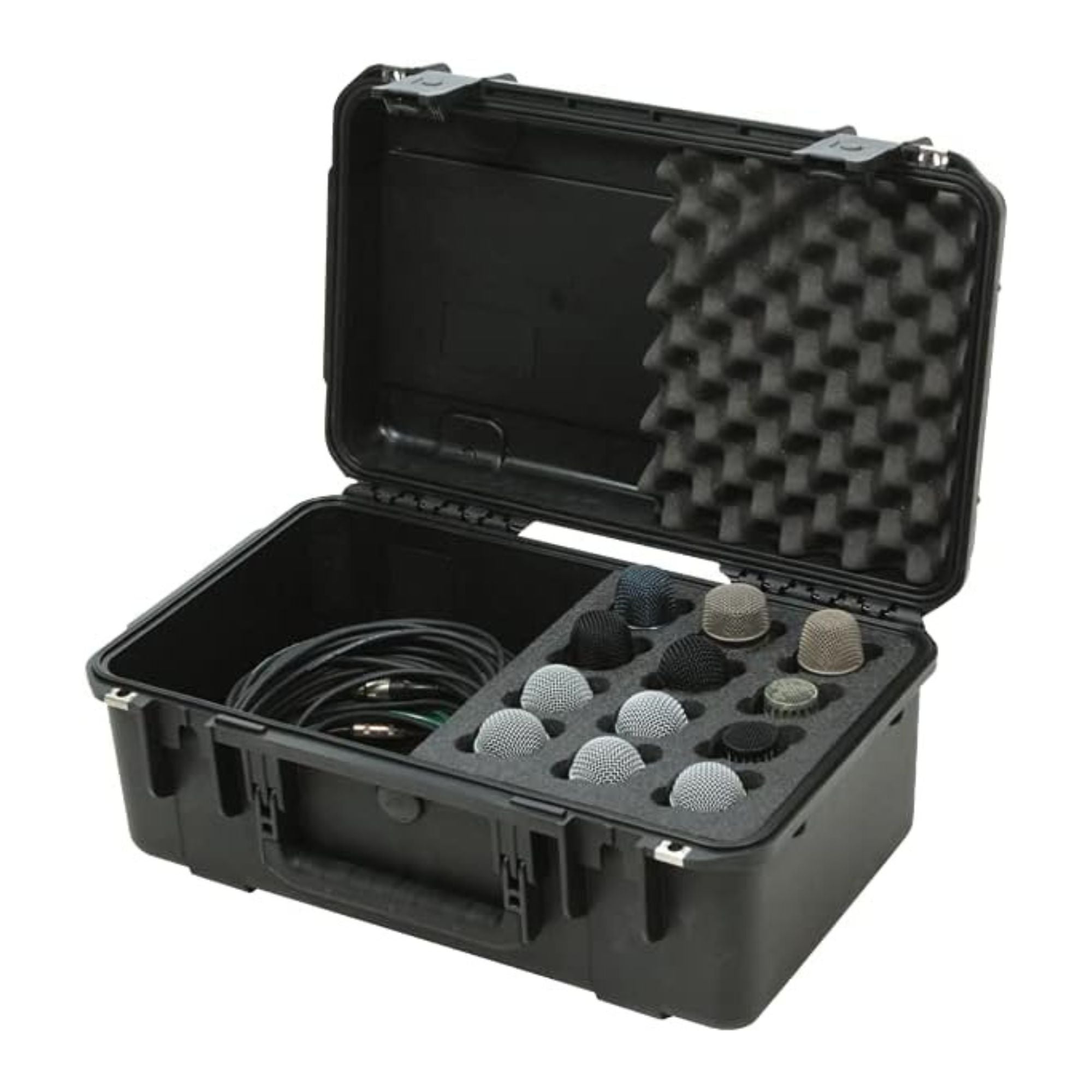 SKB iSeries Microphone Hard Case with 12-Slot Foam Interior and Cable Storage - VMInnovations