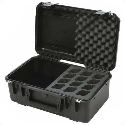 SKB iSeries Microphone Hard Case with 12-Slot Foam Interior and Cable Storage - VMInnovations