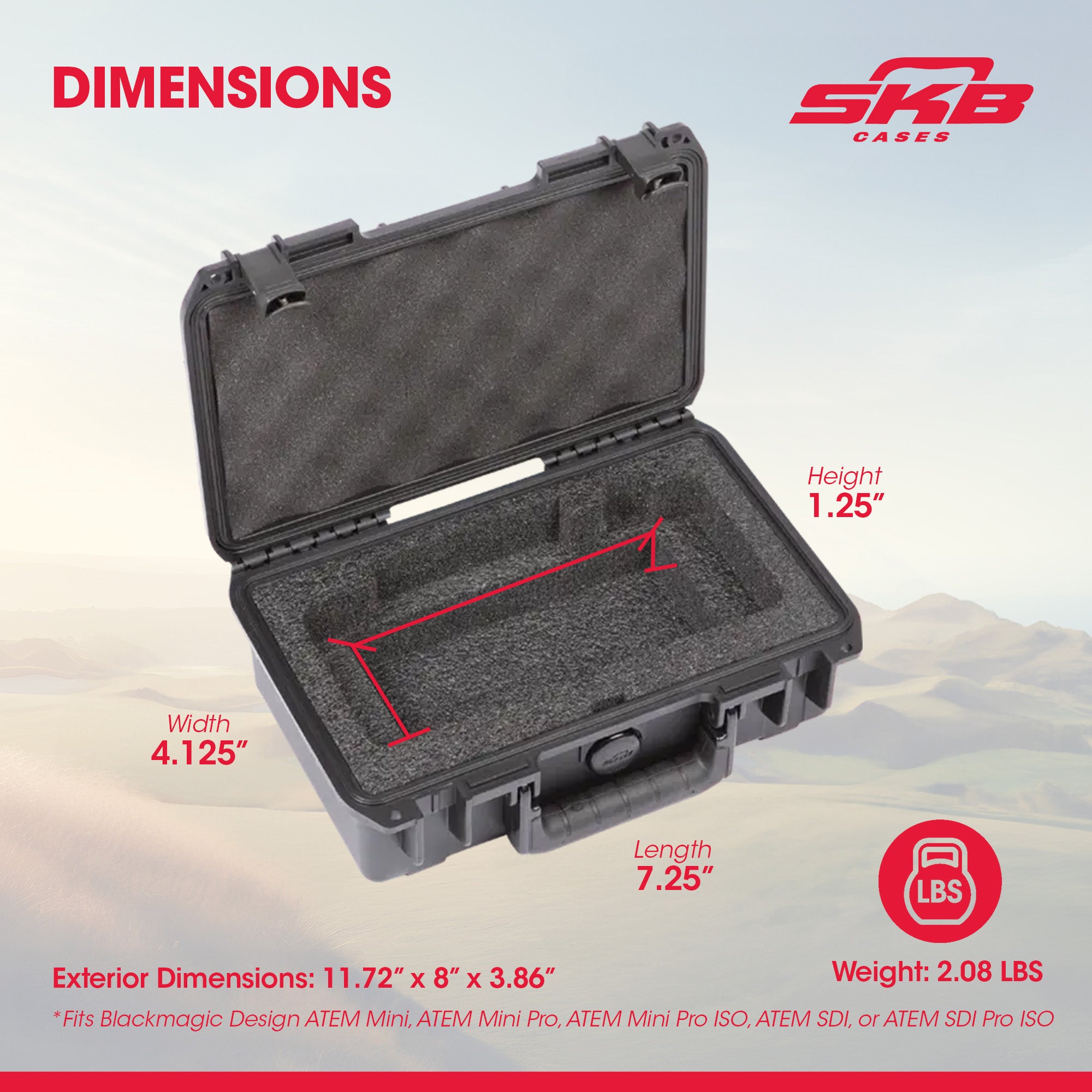 SKB Media Equipment Case Storage Box for ATEM Mini Switcher, 3i-10063ATM, Black - VMInnovations