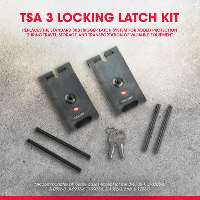 SKB TSA 3 Latch Kit for iSeries, Travel Approved Lock Set w/ Keys/Pins(Open Box) - VMInnovations